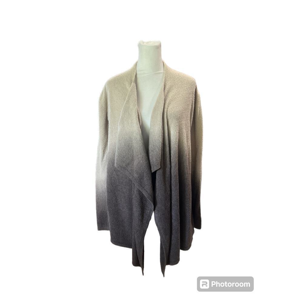 Barefoot Dreams Bamboo Chic Lite Ombre Cardigan 436 Tan Brown S/M
